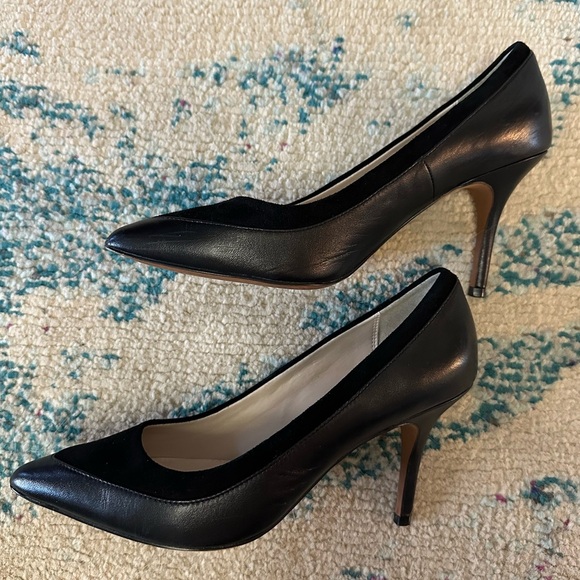 Vince Camuto Shoes - Cole Haan Valerie Pump Black Leather Suede Heels